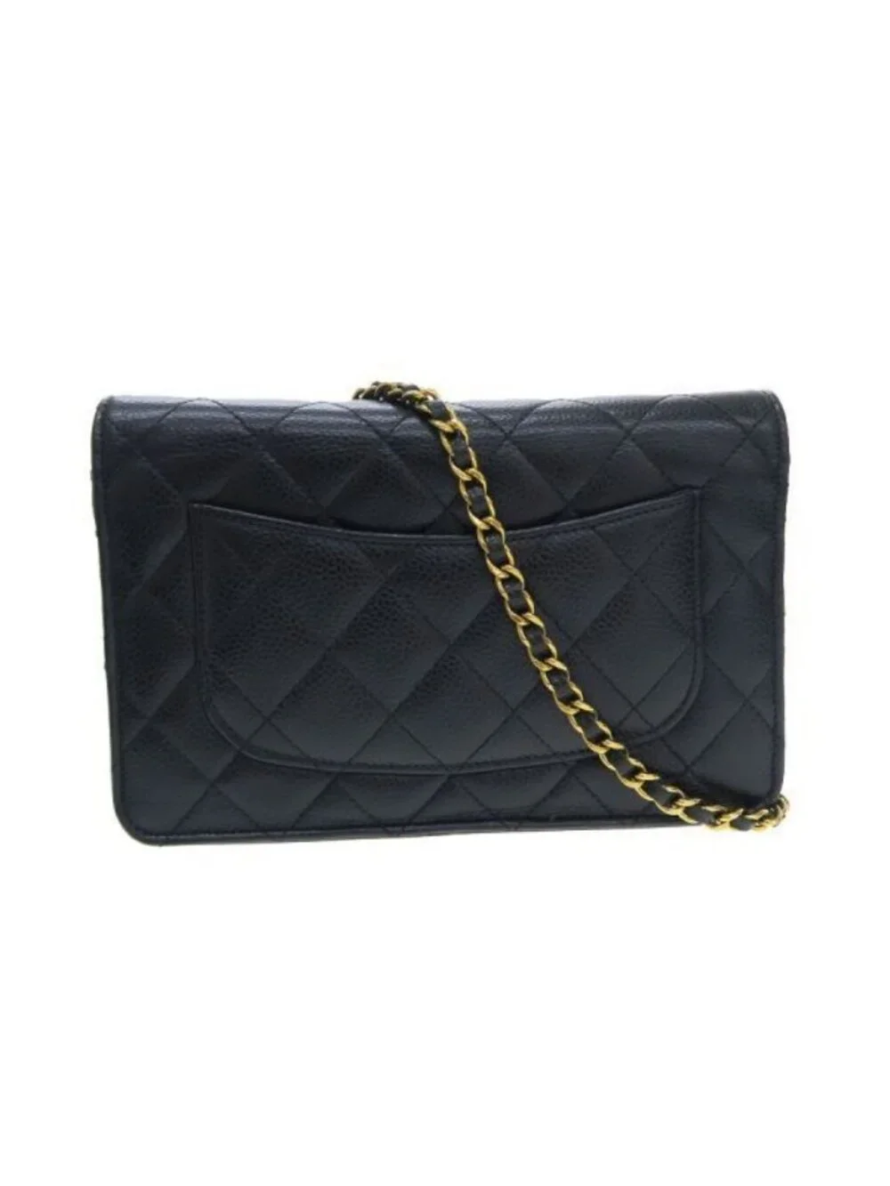 Chanel Caviar Quilted Chain Wallet Shoulder